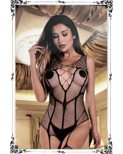 Decent Criss Cross Fishnet Full Body Stocking (WF71-4770)