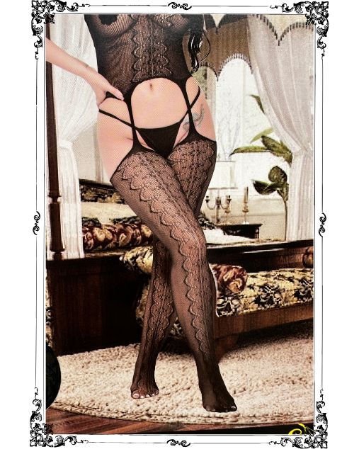 Sculpted Seduction: Sheer Full Body Stocking Elegance (4563)