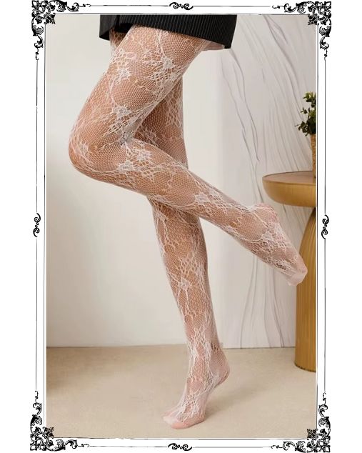 Elegant Floral Fishnet Stockings for Women