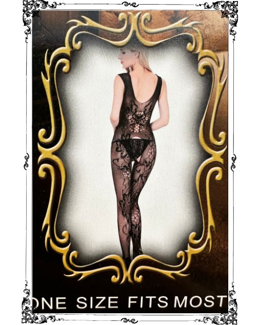 Small Flower Pattern Full Body Stocking for Women (8906)