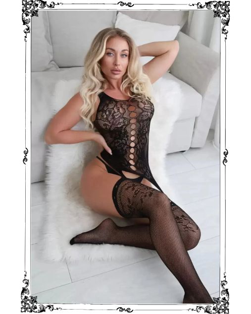 Fantasy Mesh Fishnet Sleepwear Full Body Stocking