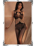 Girls Club One‑Piece Hollow Net Full Body Stocking