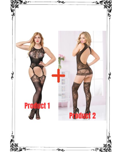 Valentine Special Pack of 2 Stockings for Romantic Moments-Combo Deal 1