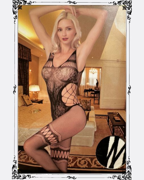 Side Blocks Pattern Full Body Stocking