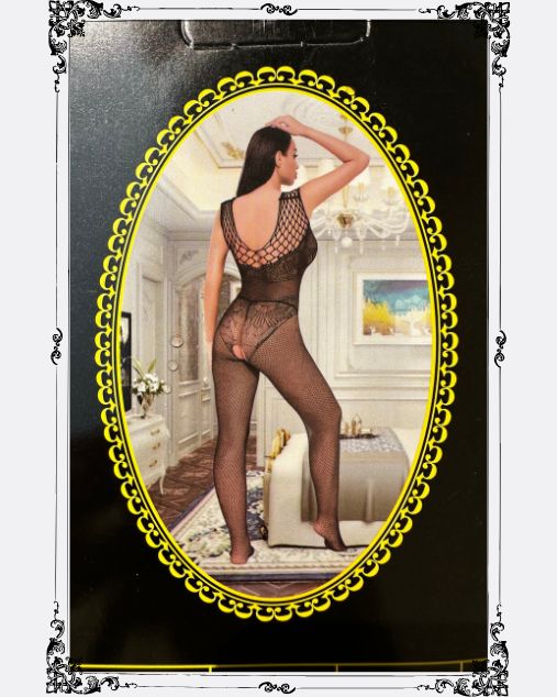 Front and Back Box Design Body Stocking for Young Woman