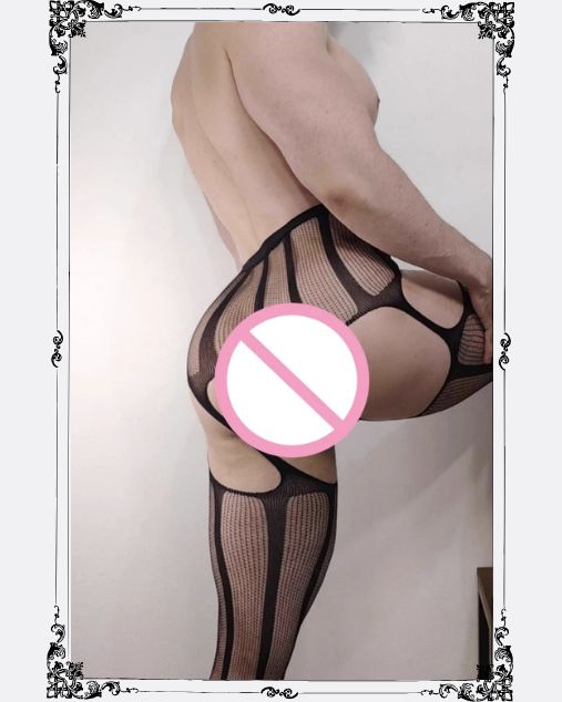 Vertical Lines Pattern Design Stocking for Men