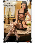 Big Fishnet Off Sleeve Back & Front Hole Full Stockings (13200B)