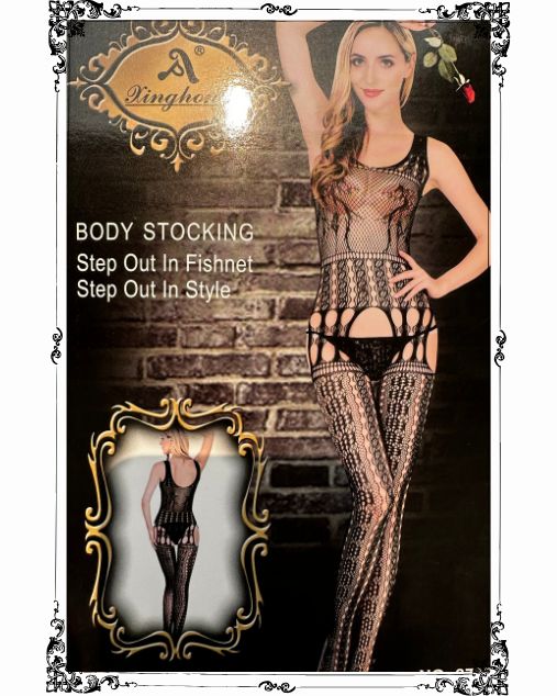 Rebel Net Cut-Out Full Body Stocking (8707)