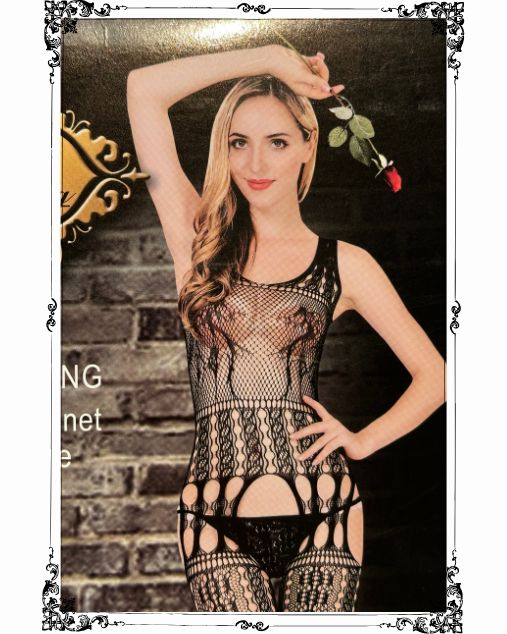 Rebel Net Cut-Out Full Body Stocking (8707)