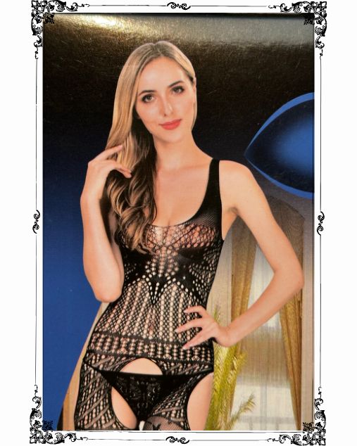 Rebel Net Cut-Out Full Body Stocking (8910)