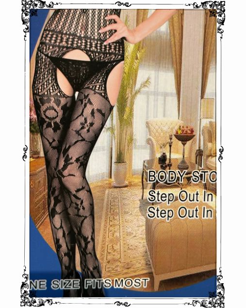 Rebel Net Cut-Out Full Body Stocking (8910)