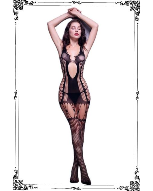 Velour Eclipse Silhouette Full Body Stocking