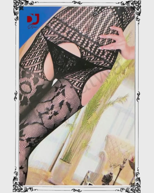 Rebel Net Cut-Out Full Body Stocking (8910)
