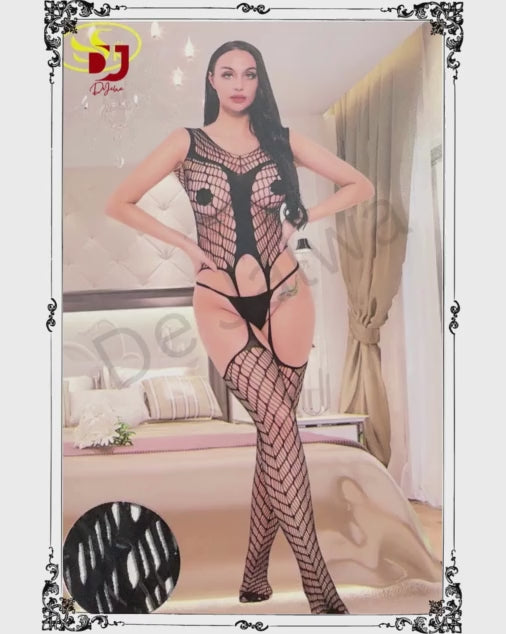 Vertical Pattern Full Body Stockings (WF71-W40170)