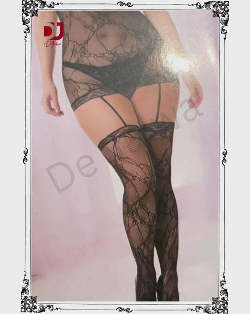 Valentine Seven Till Midnight Backless Beautiful Full Body Stocking