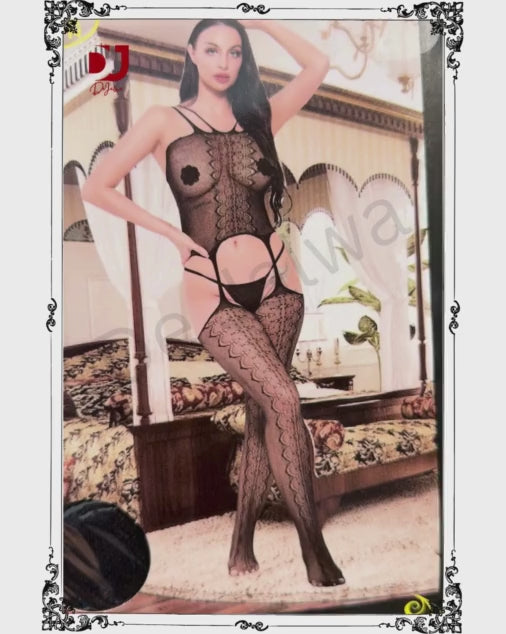 Sculpted Seduction: Sheer Full Body Stocking Elegance (4563)
